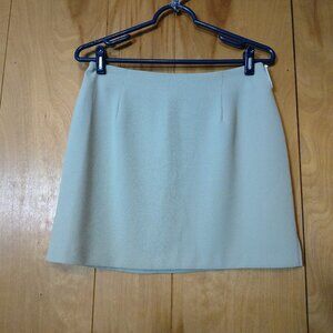 Mainframe Pale Green Dressy Mini Skirt Size 11 Office Career Classic Neutral